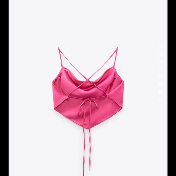 Pink satin crop top - Picture 4 of 6